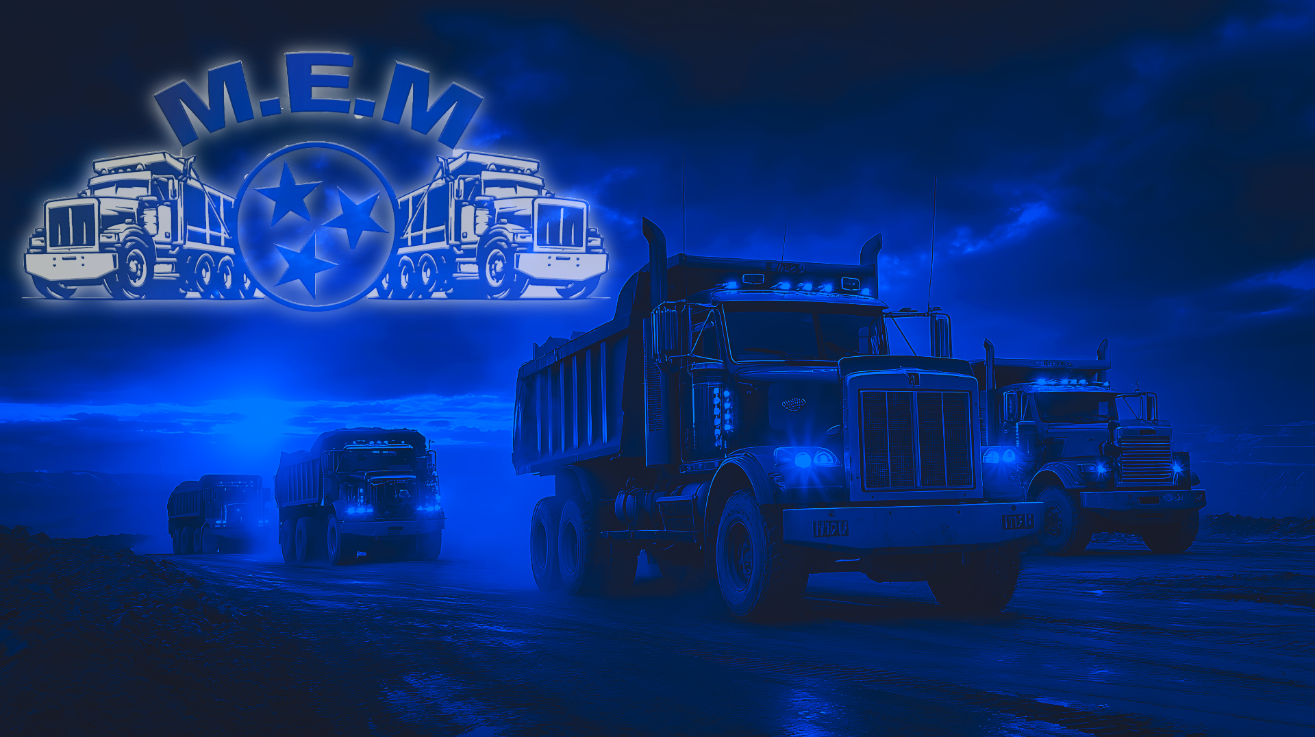 Memphis Earth Movers fleet of dump trucks serving Memphis and DeSoto County